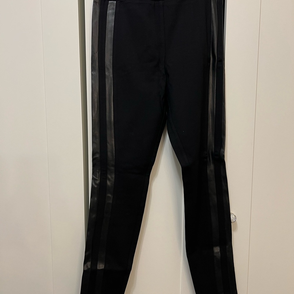 INC International Concepts Black Leggings with Stripes